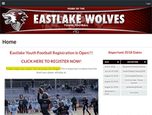 Tablet Screenshot of eastlakeyouthfootball.org